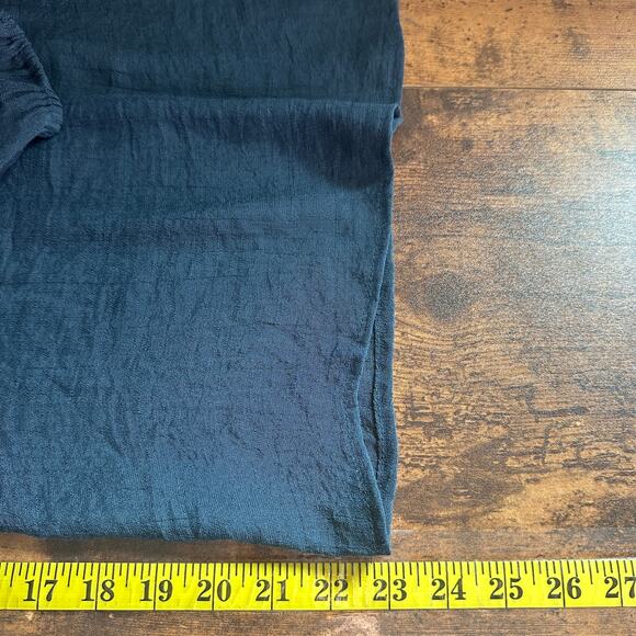 NEW Semi Sheer Navy Blouse Small Boho Fairy Grunge Top Festival Lightweight - Picture 4 of 8